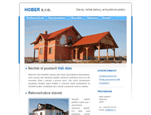 Tablet Screenshot of hober.cz